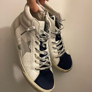 Vintage Havana Hight Top Sneaker Navy & Silver Star
